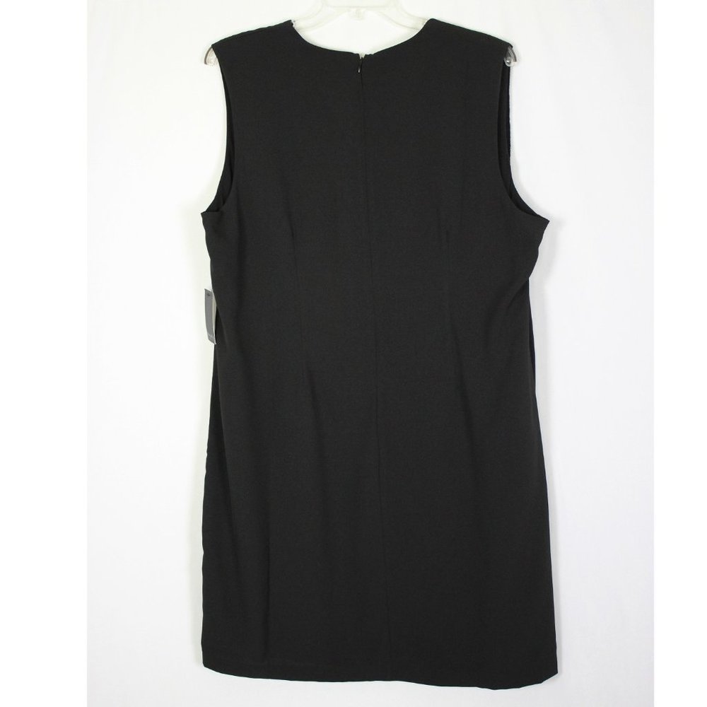 NWT Eloquii Black Ruffled Front Dress Size 20 - Picture 7 of 11
